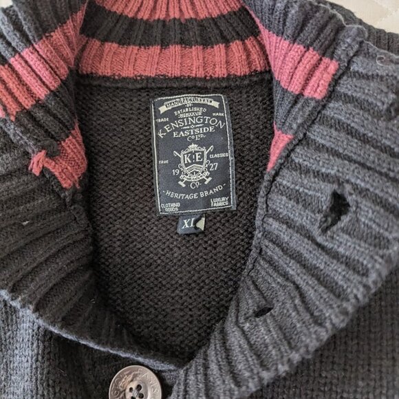 Kensington Eastside 1/4 Button Up Sweater in Men's XL - Picture 2 of 6